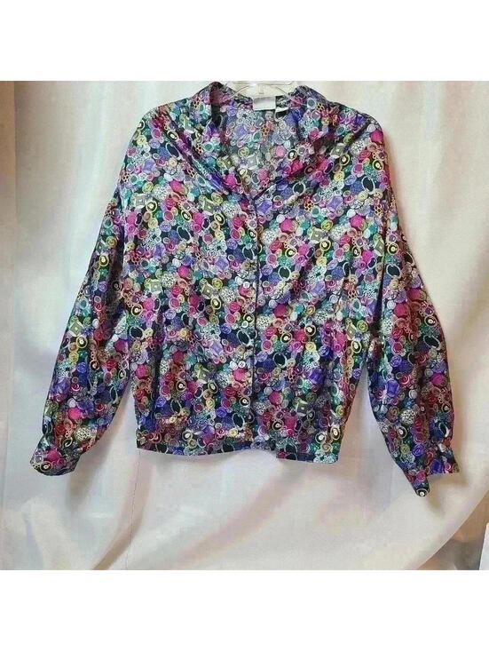 Koret Tops - Vintage Koret Button Pattern Colorful Women's Dress Shirt